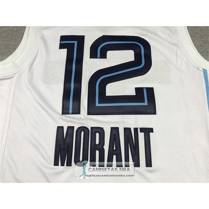 Camiseta Memphis Grizzlies Ja Morant NO 12 Association 2022-23 Blanco